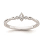 Buy Exclusive 14K White Gold 3-Stone Engagement Ring - Stylish Beaded Edge, 1/15 Carat Diamonds-2