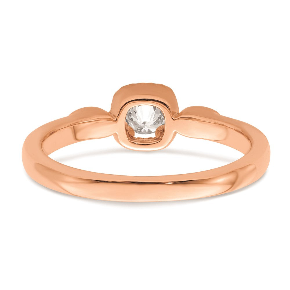 High-Quality 14K Rose Gold Engagement Ring with 1/4 Carat Diamond - Stylish Value