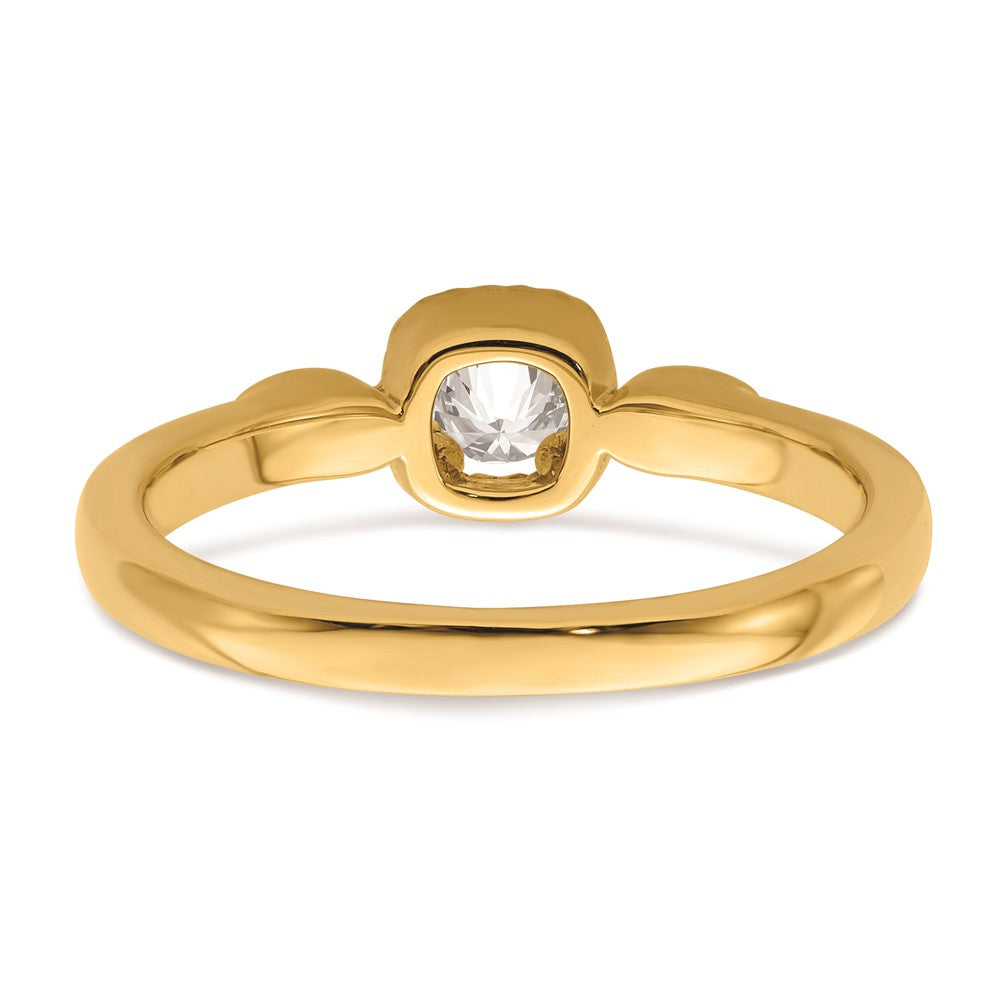 Buy Affordable 14K Gold Petite Rope Edge 1/4 Carat Round Diamond Ring