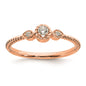Buy Exclusive 14K Rose Gold Petite 3-Stone Engagement Ring with Diamonds-1