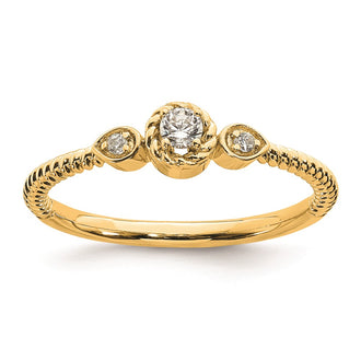 Buy Exclusive 14K Gold 3-Stone Engagement Ring with 1/15 Carat Diamonds