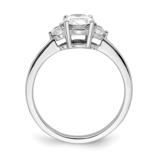 Buy 14K White Gold Semi-Mount Ring with 3 Stone Design & Luxury Diamonds