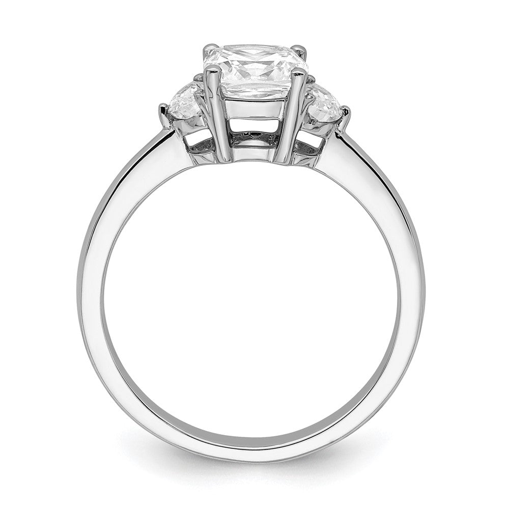 Buy Exclusive 14K White Gold Semi-Mount Ring with 3 Stone Design