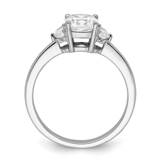 Buy Exclusive 14K White Gold Semi-Mount Ring with 3 Stone Design