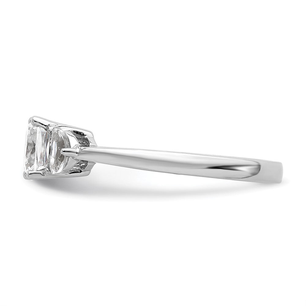 Buy Exclusive 14K White Gold Semi-Mount Ring with 3 Stone Design