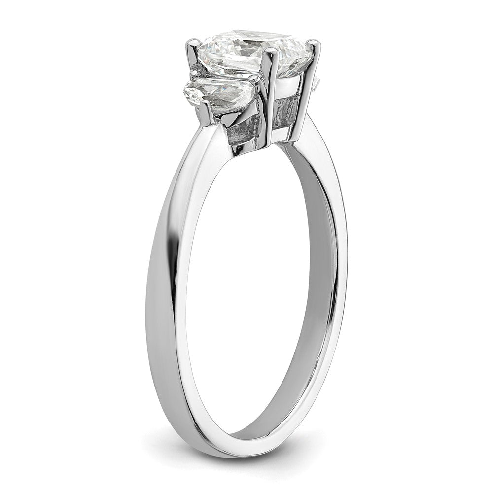 Buy Exclusive 14K White Gold Semi-Mount Ring with 3 Stone Design