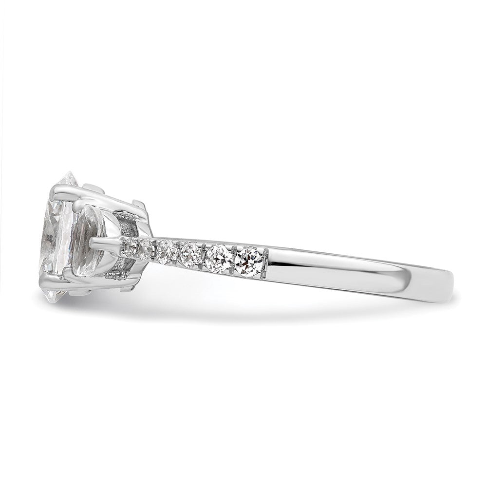 Buy 14K White Gold Semi-Mount Ring - 3 Stone Design, Luxurious Value