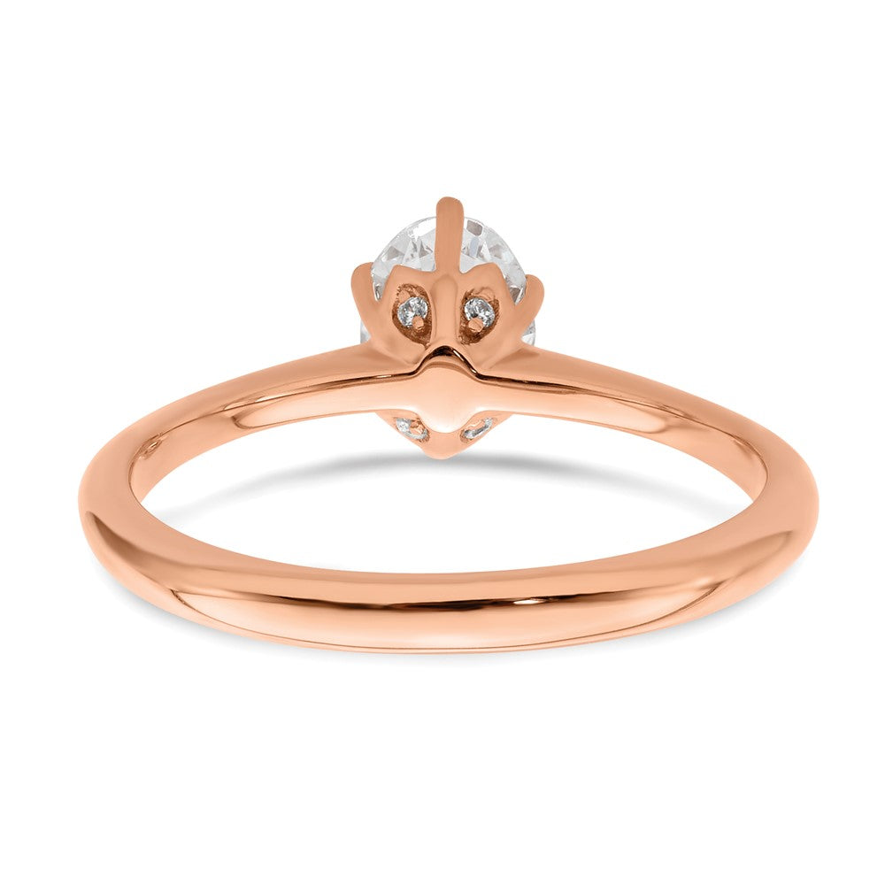 Buy Exclusive 14K Rose Gold Semi-Mount Engagement Ring for 3/4 Carat Oval