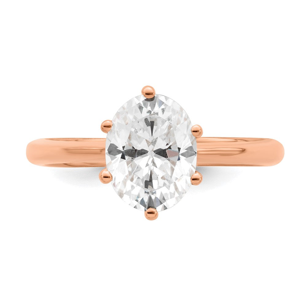 Buy Exclusive 14K Rose Gold Semi-Mount Engagement Ring for 1.5 Carat Oval Stone