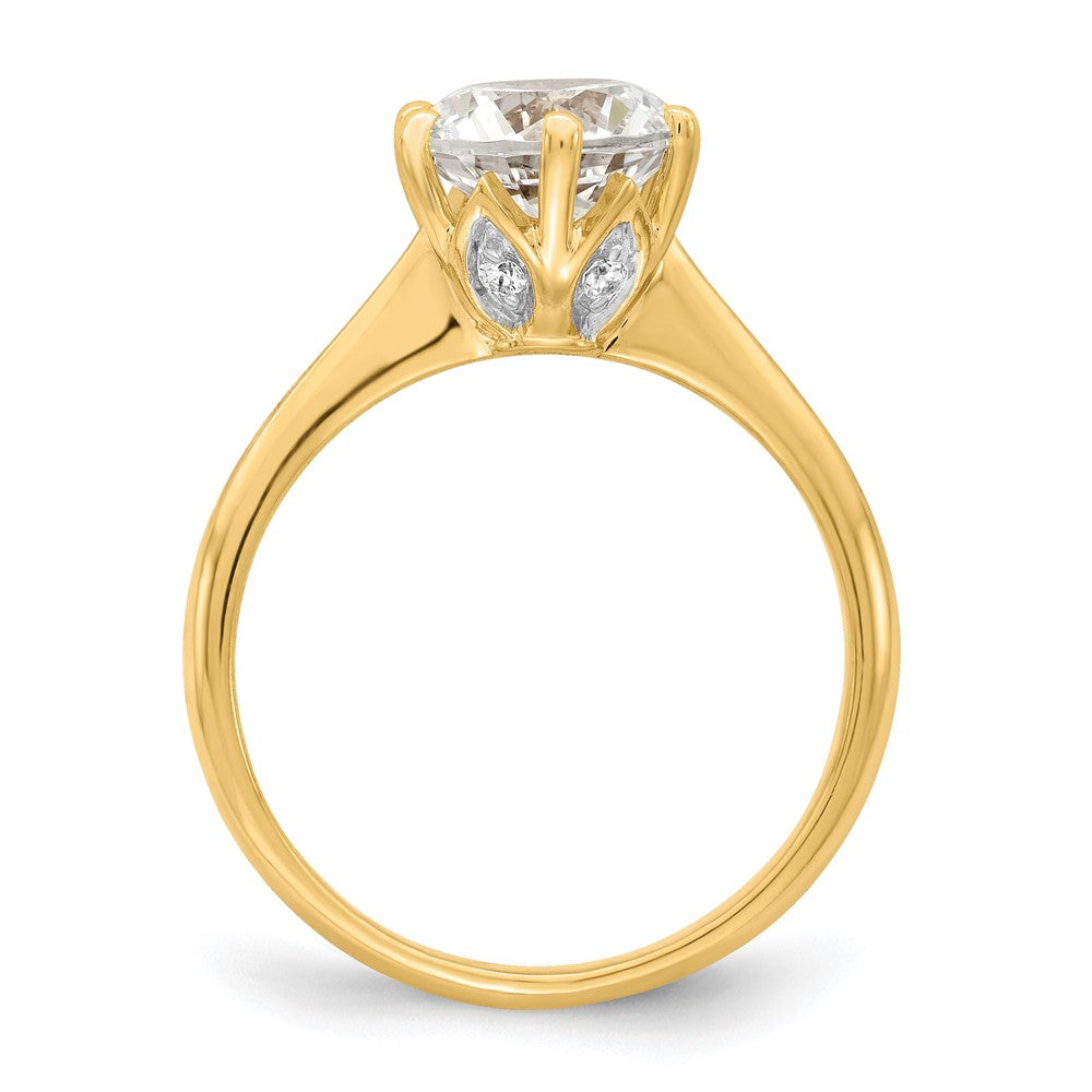 Buy 14K Gold Semi-Mount Engagement Ring for 2 Carat Stone | Stylish Design
