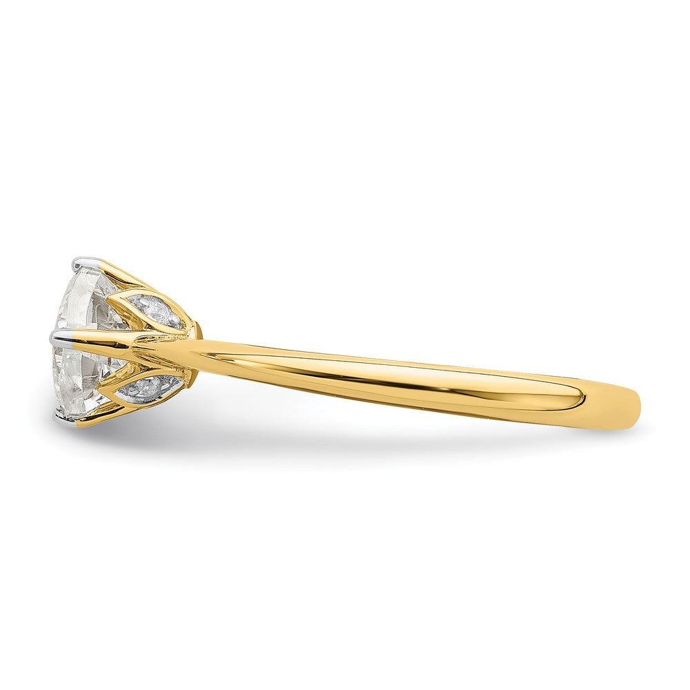 Exclusive 14K Gold Semi-Mount Engagement Ring for 1 Carat Cushion Cut