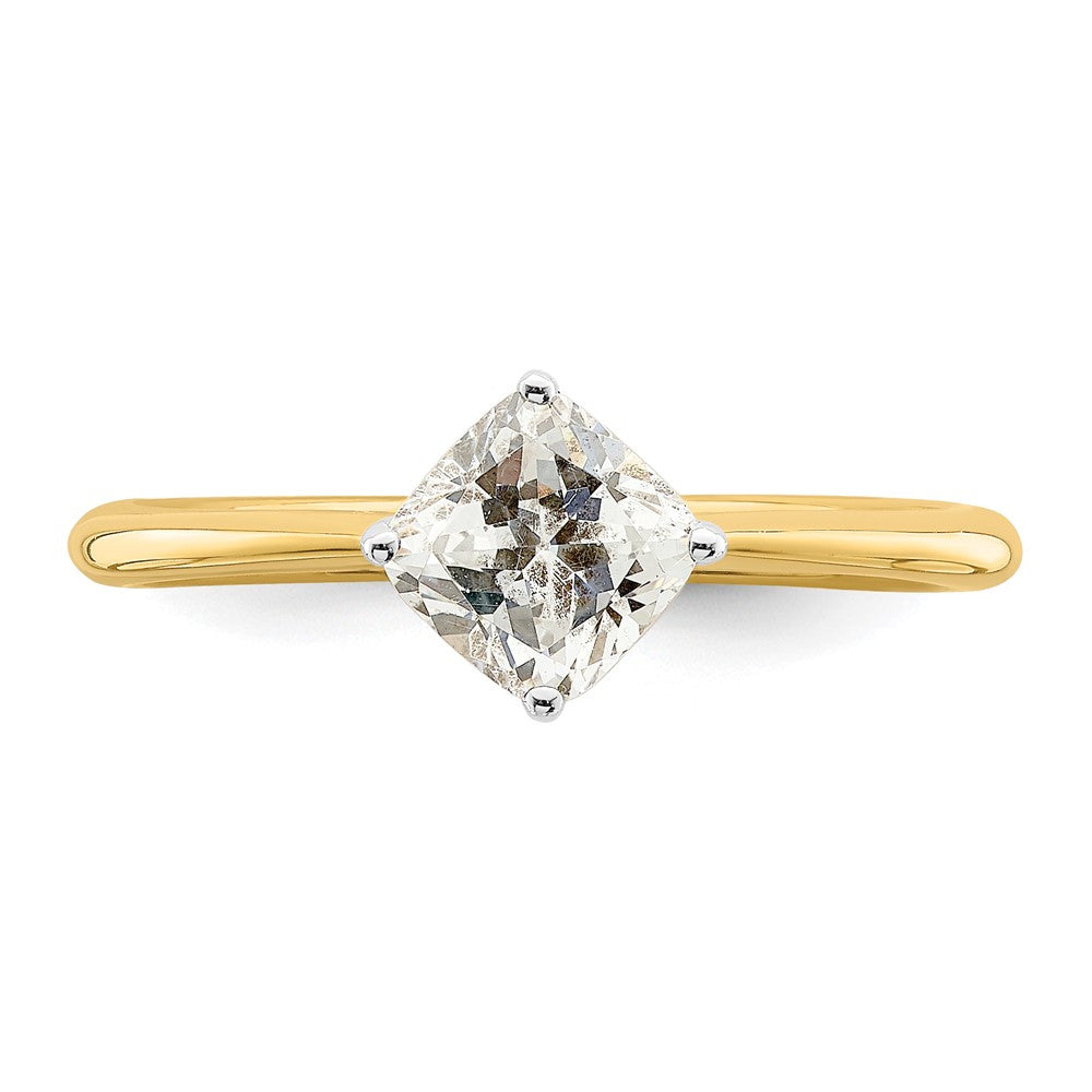 Exclusive 14K Gold Semi-Mount Engagement Ring for 1 Carat Cushion Cut