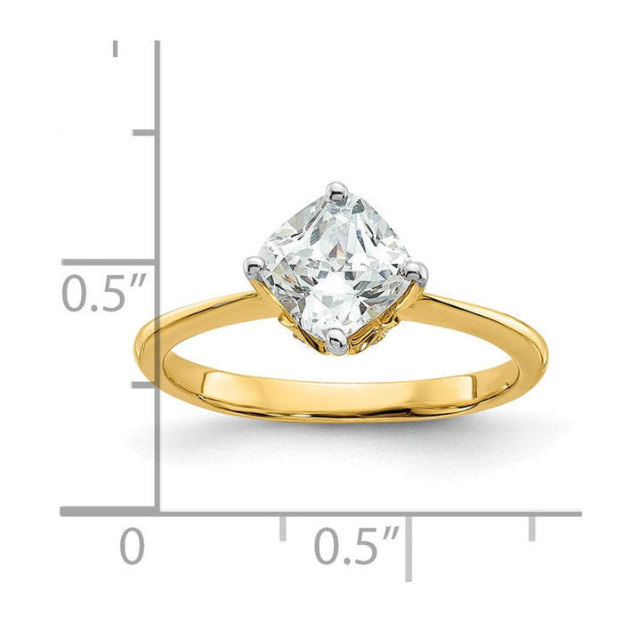 Buy 14K Gold Semi-Mount Engagement Ring - 1.5 Carat Cushion-Cut, Stylish Design-7