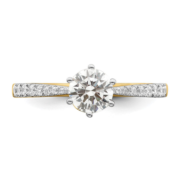 Buy 14K Gold Leaf Design Engagement Ring, 5.8mm Semi-Mount, Stylish Value-4