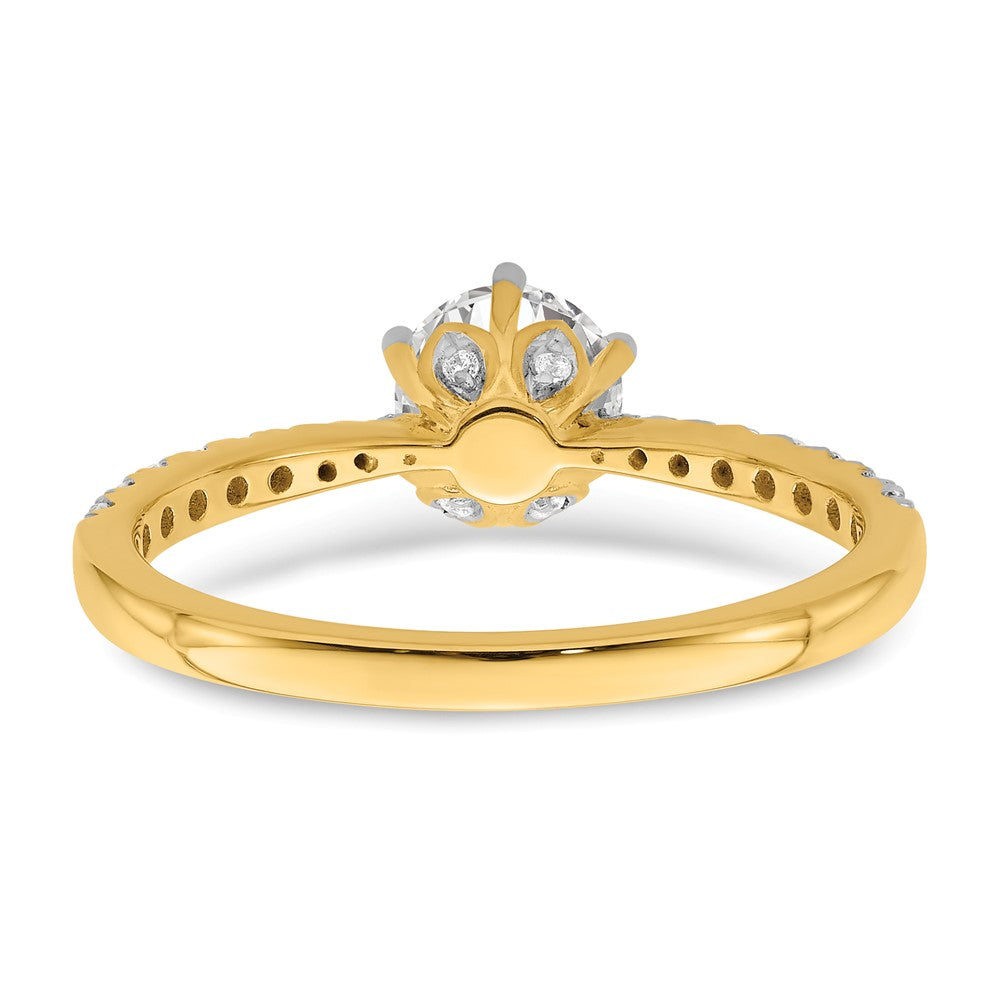 Buy 14K Gold Leaf Design Engagement Ring, 5.8mm Semi-Mount, Stylish Value
