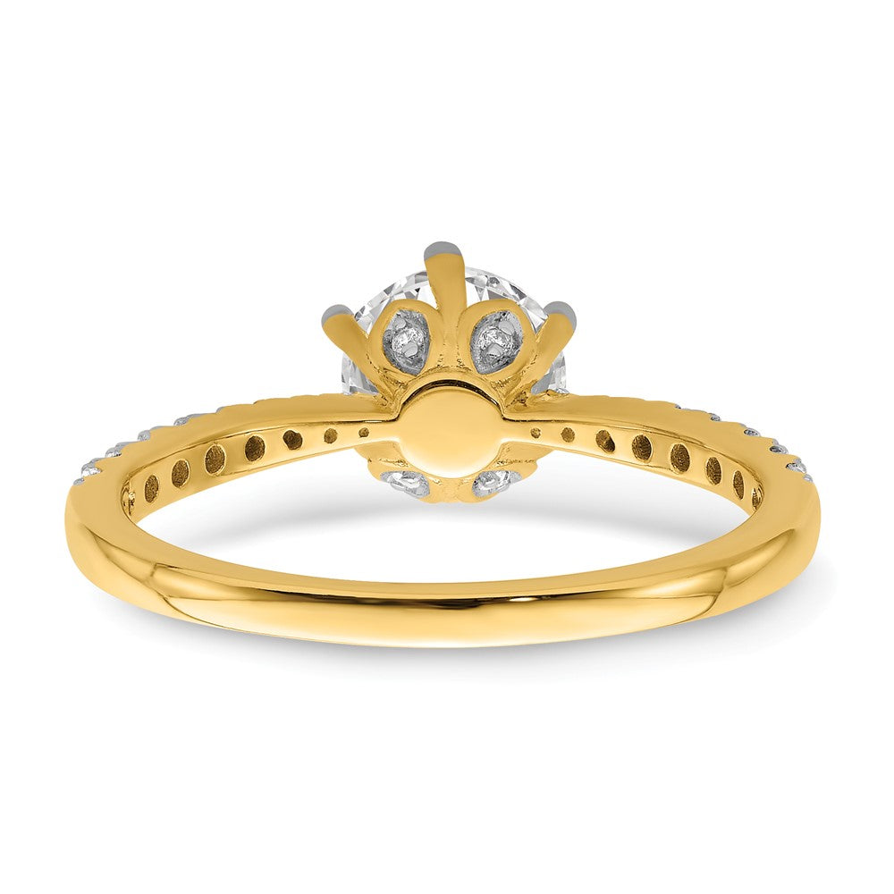 Buy Exclusive 14K Gold Leaf Design Engagement Ring for 1 Carat Center, 1/4 Ct Accents
