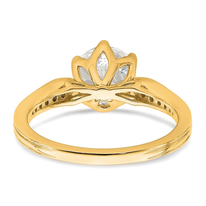 Buy Exclusive 14K Gold Semi-Mount Engagement Ring for 1.5 Carat Center-5