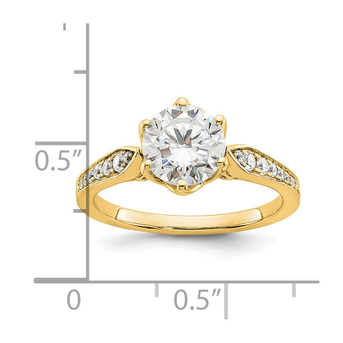 Buy Exclusive 14K Gold Semi-Mount Engagement Ring for 1.5 Carat Center-7