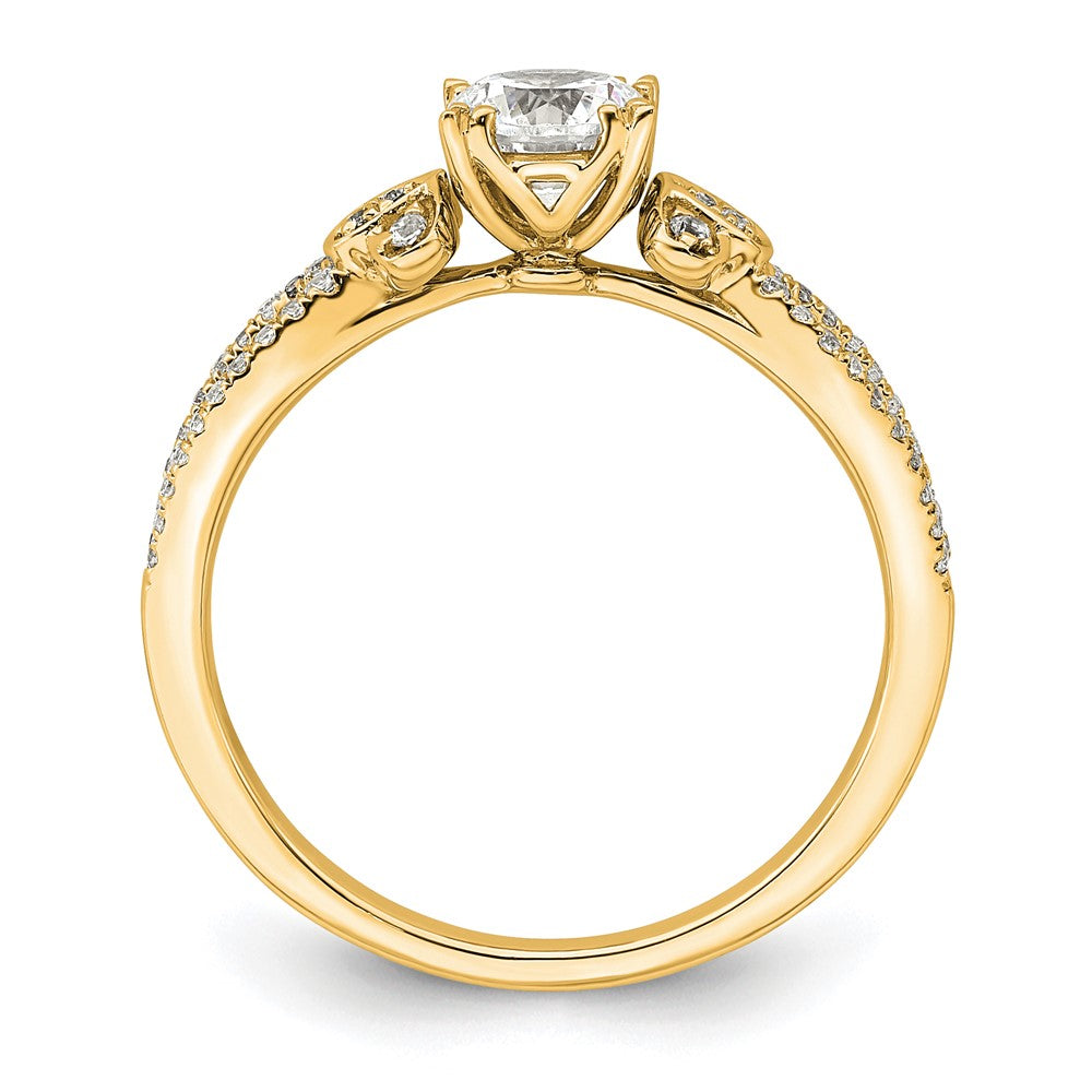 Buy Stylish 14K Gold Split Shank Engagement Ring for 1/2 Carat Stone