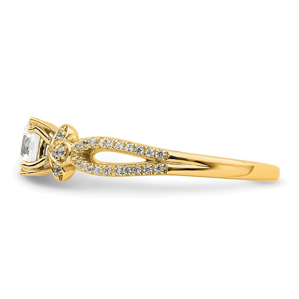 Buy Stylish 14K Gold Split Shank Engagement Ring for 1/2 Carat Stone