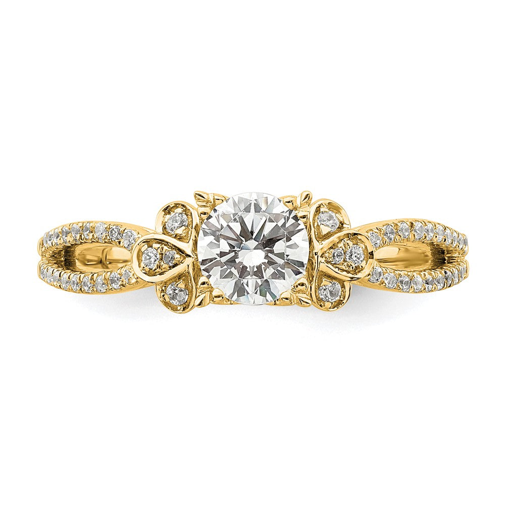 Buy Stylish 14K Gold Split Shank Engagement Ring for 1/2 Carat Stone