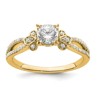 Buy Stylish 14K Gold Split Shank Engagement Ring for 1/2 Carat Stone