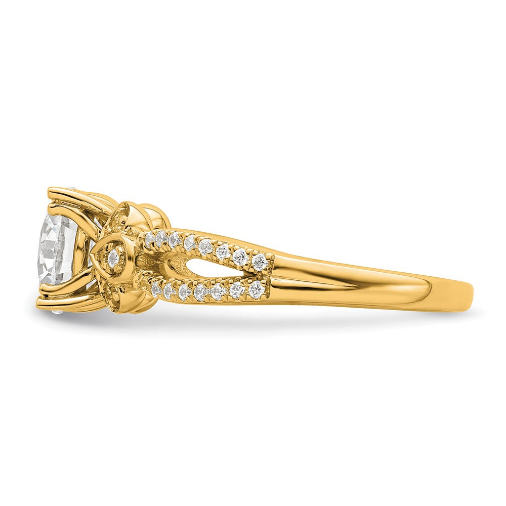 Buy Stylish 14K Gold Split Shank Engagement Ring, 1.5 Carat Center Stone