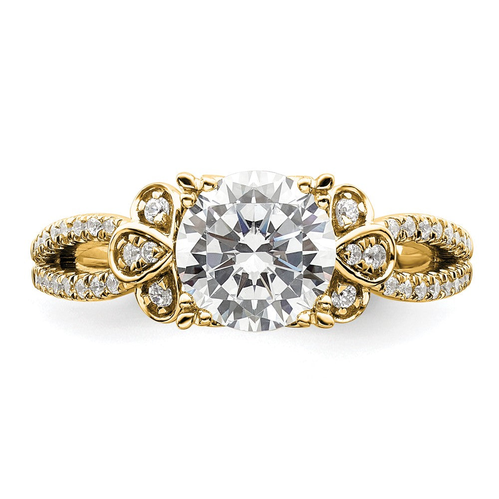 Buy Stylish 14K Gold Split Shank Engagement Ring, 1.5 Carat Center Stone