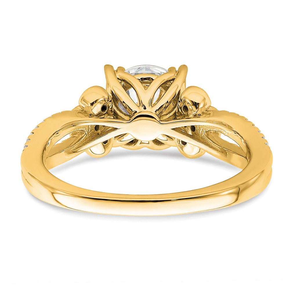 Buy Stylish 14K Gold Split Shank Engagement Ring, 1.5 Carat Center Stone