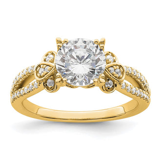 Buy Stylish 14K Gold Split Shank Engagement Ring, 1.5 Carat Center Stone