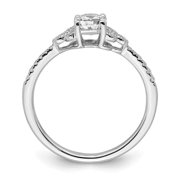 14K White Gold Semi-Mount Engagement Ring for 1/2 Carat Stone - Style GR1-1034723