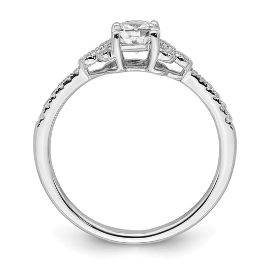 Buy Stylish 14K White Gold Semi-Mount Engagement Ring for 1/2 Carat Stone