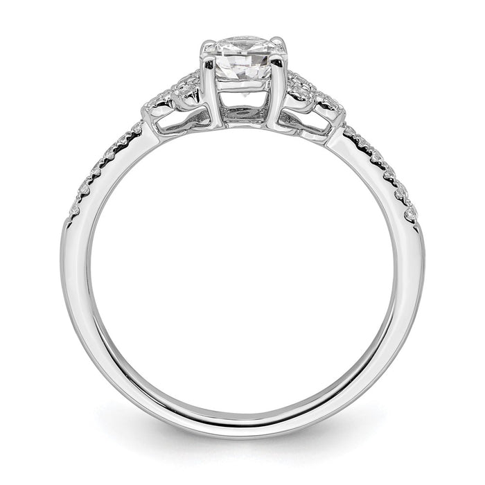 Buy Stylish 14K White Gold Semi-Mount Engagement Ring for 1/2 Carat Stone-2