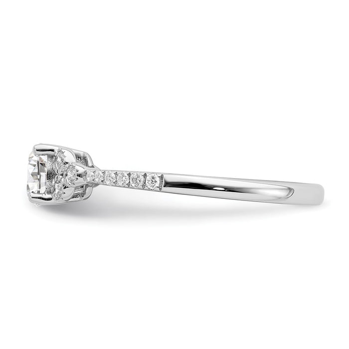 Buy Stylish 14K White Gold Semi-Mount Engagement Ring for 1/2 Carat Stone-3
