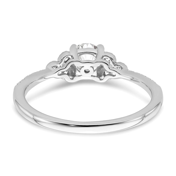 Buy Stylish 14K White Gold Semi-Mount Engagement Ring for 1/2 Carat Stone-5