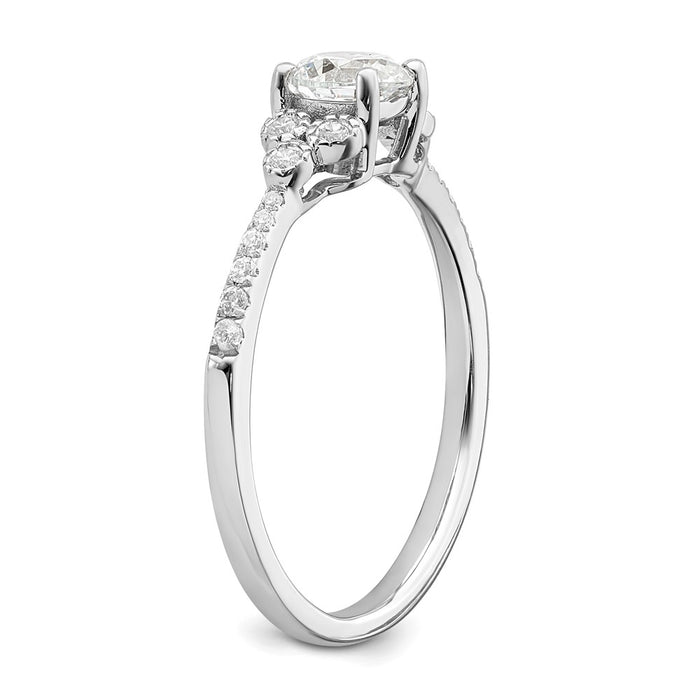 Buy Stylish 14K White Gold Semi-Mount Engagement Ring for 1/2 Carat Stone-6