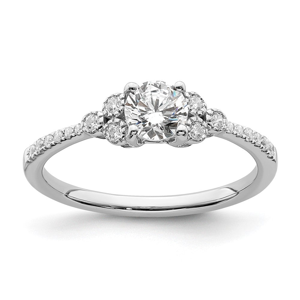 Buy Stylish 14K White Gold Semi-Mount Engagement Ring for 1/2 Carat Stone