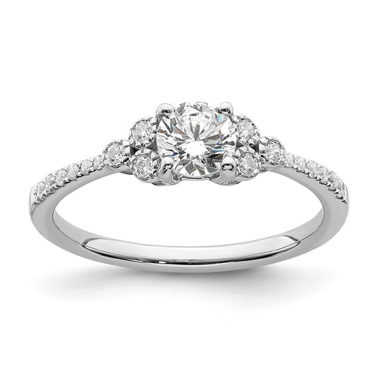 Buy Stylish 14K White Gold Semi-Mount Engagement Ring for 1/2 Carat Stone