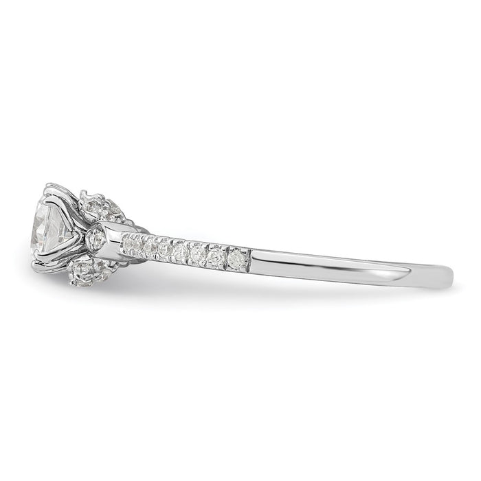Buy Stylish 14K White Gold Semi-Mount Engagement Ring for 1/2 Carat Center-3