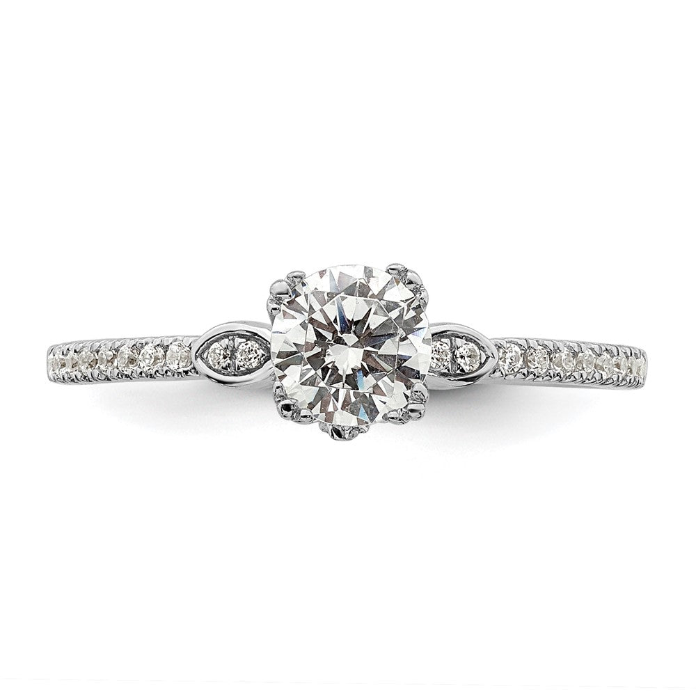 Buy Stylish 14K White Gold Semi-Mount Engagement Ring for 1/2 Carat Center
