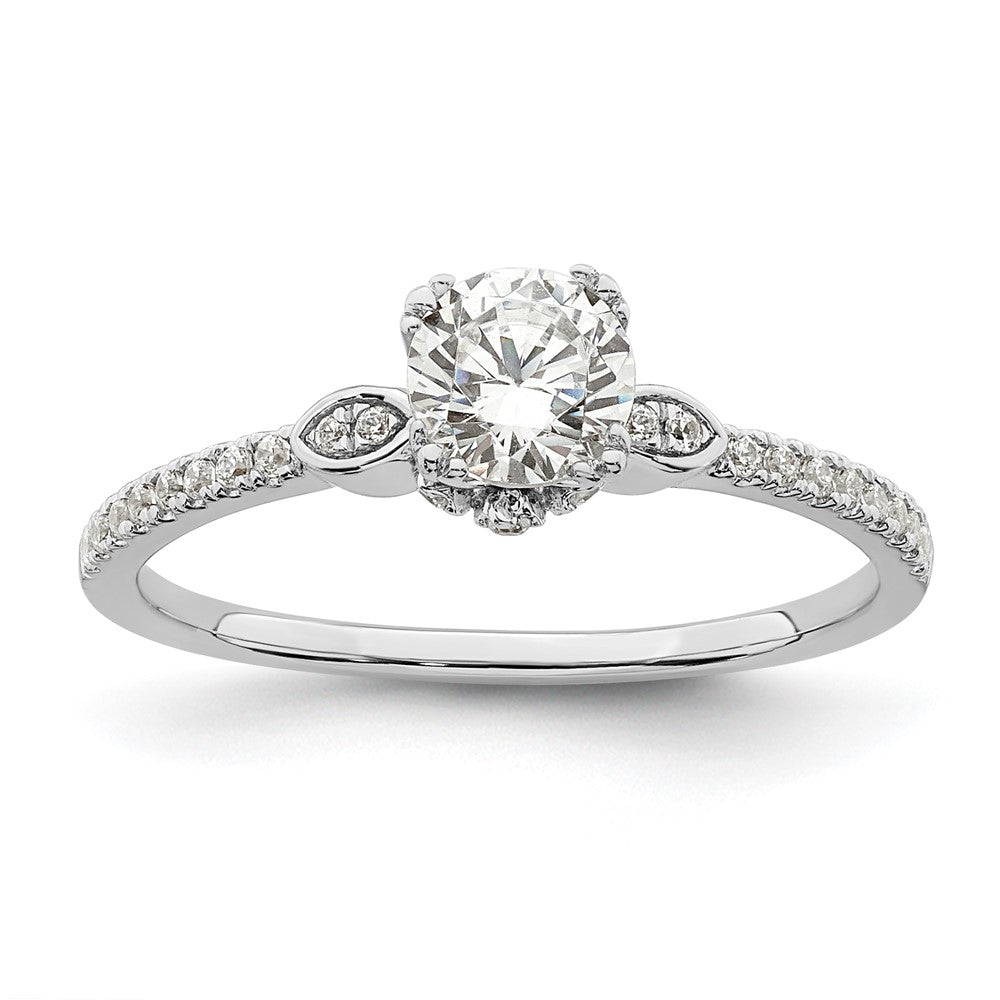 Buy Stylish 14K White Gold Semi-Mount Engagement Ring for 1/2 Carat Center