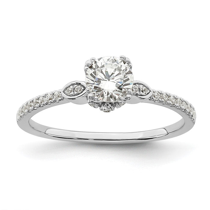 Buy Stylish 14K White Gold Semi-Mount Engagement Ring for 1/2 Carat Center-1