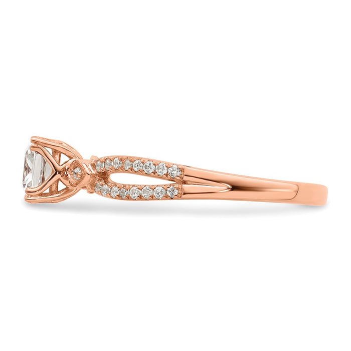 Buy Exclusive 14K Rose Gold Semi-Mount Engagement Ring - Stylish 4.9mm Cushion Design-3