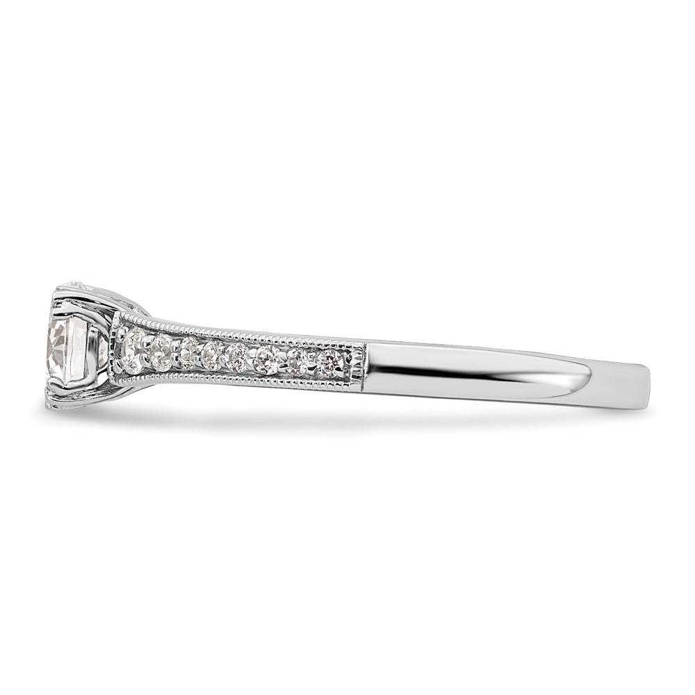 Buy 14K White Gold Semi-Mount Engagement Ring - 5.2mm, 1/6 Carat Diamonds, Affordable Luxury