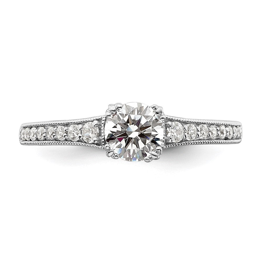 Buy 14K White Gold Semi-Mount Engagement Ring - 5.2mm, 1/6 Carat Diamonds, Affordable Luxury