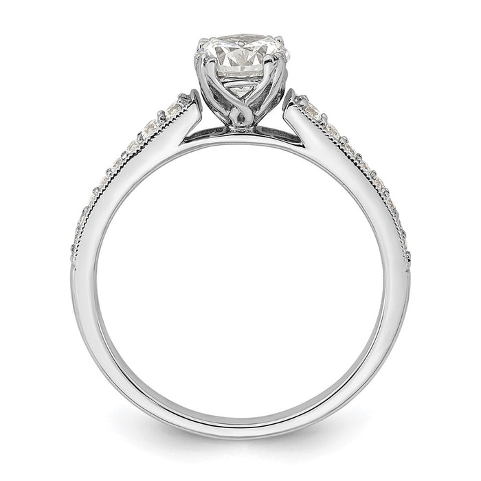 Buy 14K White Gold Semi-Mount Engagement Ring for 3/4 Carat Center - Stylish!-2