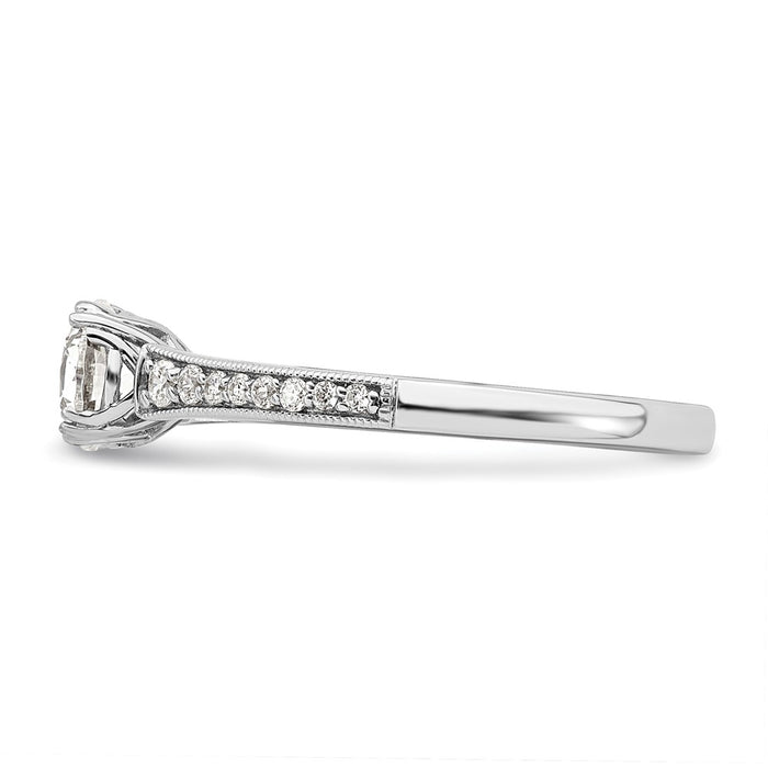 Buy 14K White Gold Semi-Mount Engagement Ring for 3/4 Carat Center - Stylish!-3