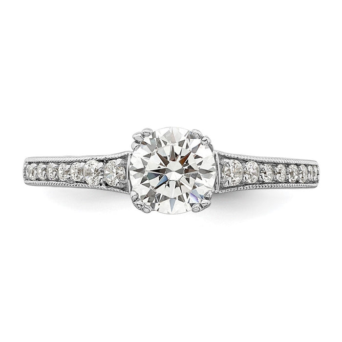 Buy 14K White Gold Semi-Mount Engagement Ring for 3/4 Carat Center - Stylish!-4