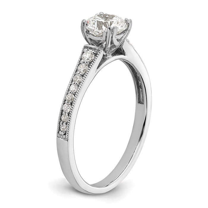 Buy 14K White Gold Semi-Mount Engagement Ring for 3/4 Carat Center - Stylish!-6