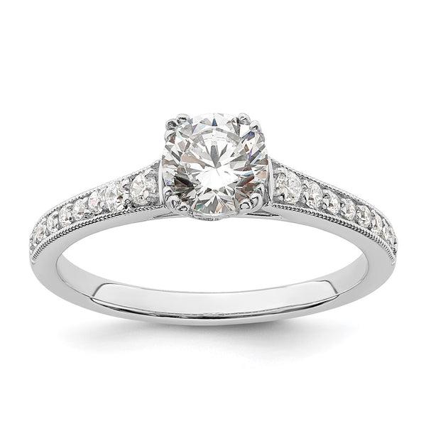 14K White Gold Semi-Mount Engagement Ring for 3/4 Carat Center - Style GR1-1023270